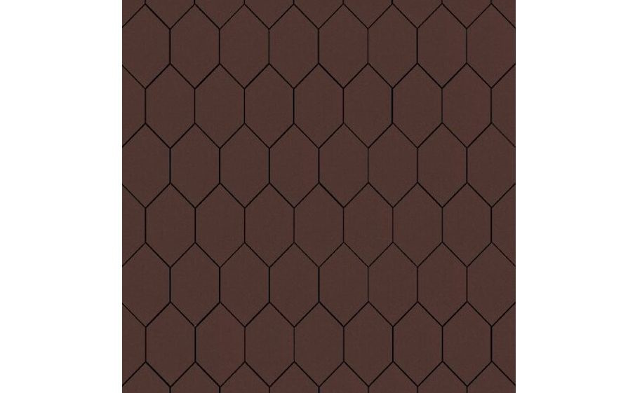 Плитка тротуарная SteinRus Призма В.34.Ф.8 гладкая, коричневый, 190*115*80 мм