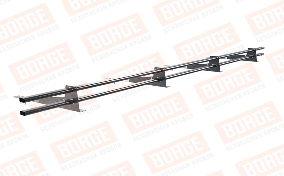 Снегозадержатель трубчатый Borge для гибкой черепицы оцинкованный RAL 7016, 3 м