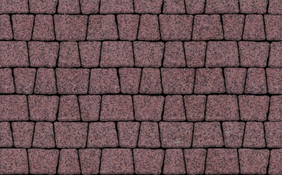 Плитка тротуарная Антик Б.3.А.6 гранит+ красный с черным, комплект 5 шт, толщина 60 мм