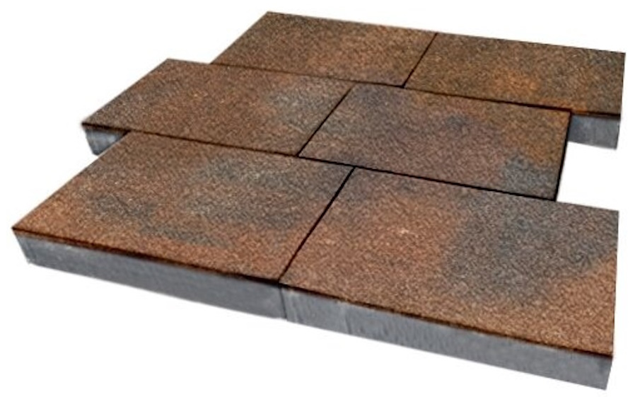 Плитка тротуарная SteinRus, Парк Плейс Б.3.П.8, Native, ColorMix Штайнрус, 600*300*80 мм