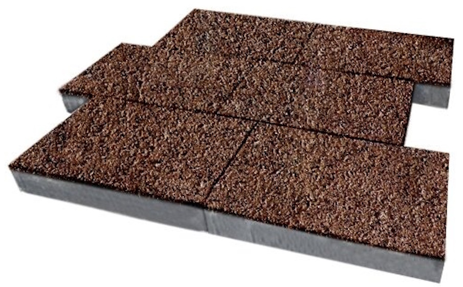 Плитка тротуарная SteinRus Парк Плейс Б.3.П.8, Backwash, Таймыр, 600*300*80 мм