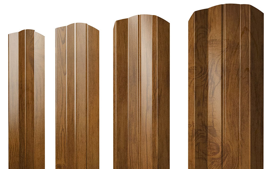Штакетник М-образный А фигурный Print Elite Golden Wood