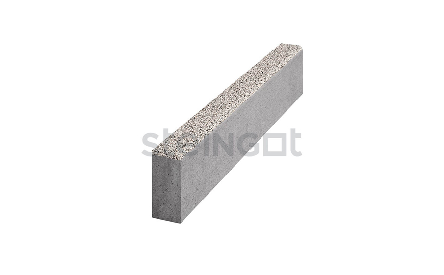 Тротуарный бордюр садовый Steingot Premium, дробеструйная обработка, цвет Bianco Nero, 1000*200*80 мм