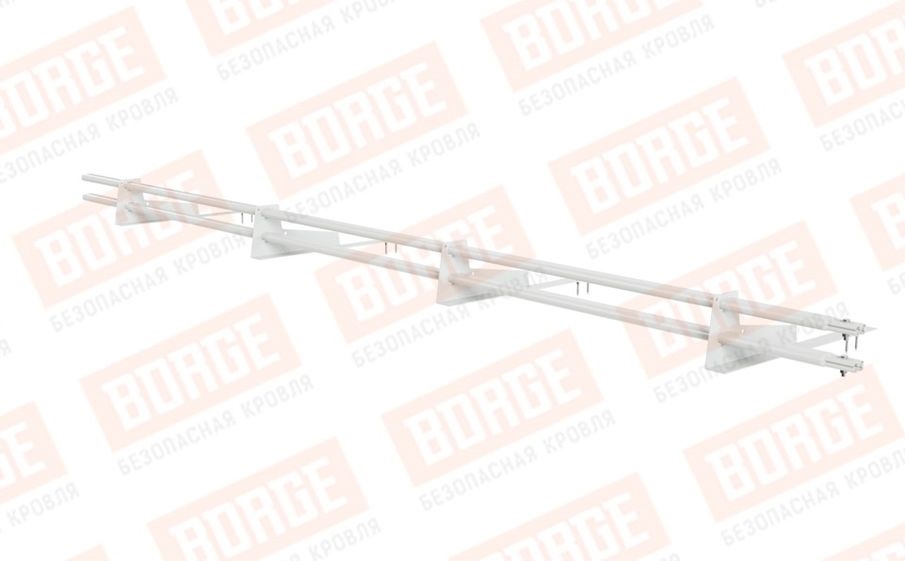 Снегозадержатель трубчатый Borge для гибкой черепицы оцинкованный RAL 9003, 3 м