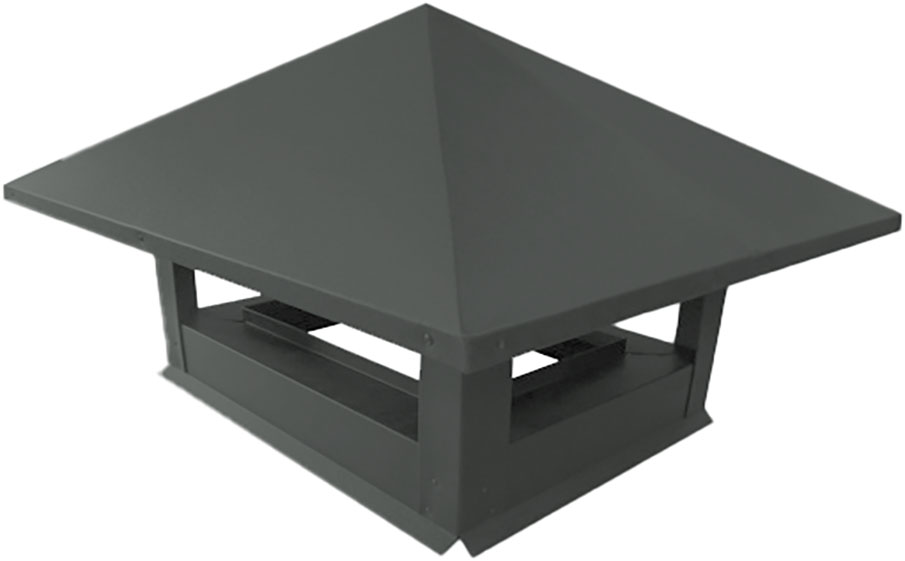 Дымник на трубу Grand Line 520*390 мм 0,45 PE с пленкой RAL 7005 мышино-серый