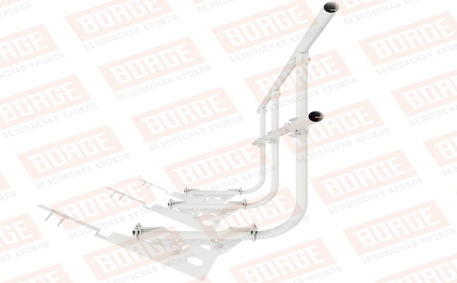 Кровельное ограждение Borge для черепичной кровли оцинкованное RAL 9003, 300*90 см