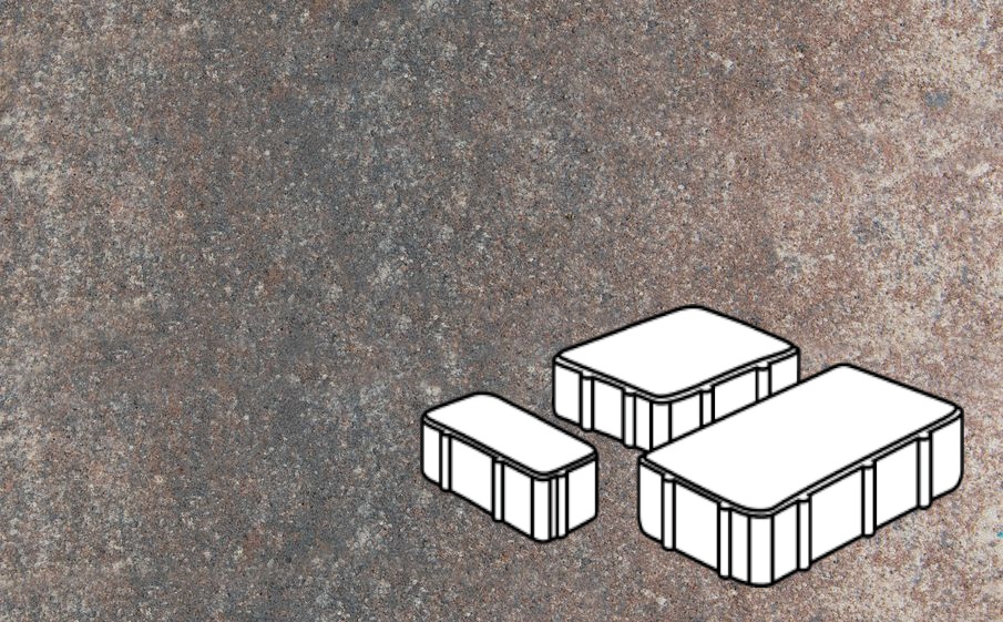 Плитка тротуарная Готика Natur, Новый Город Б.2.Псм.6, Юпитер, комплект 3 шт, толщина 60 мм