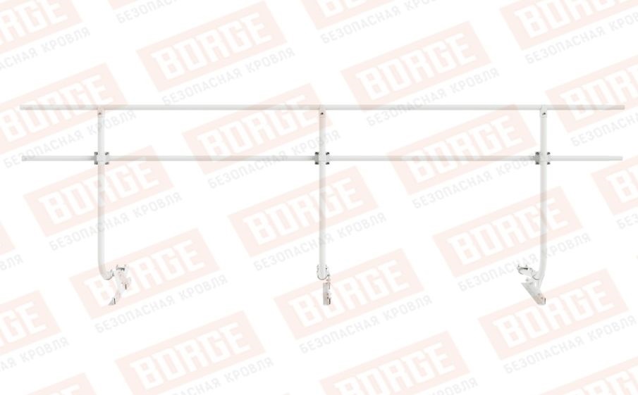 Кровельное ограждение Borge для фальцевой кровли оцинкованное RAL 9003, 300*90 см