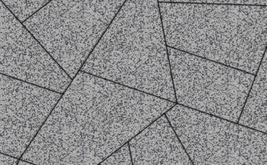 Плитка тротуарная Оригами Б.4.Фсм.8 гранит+ серый с черным, комплект 6 шт, толщина 80 мм