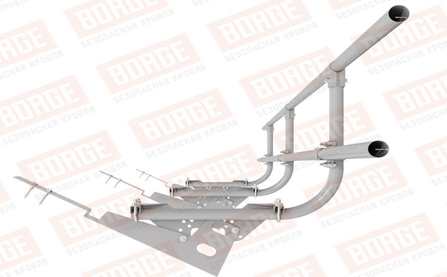 Кровельное ограждение Borge для черепичной кровли оцинкованное RAL 7004, 300*60 см