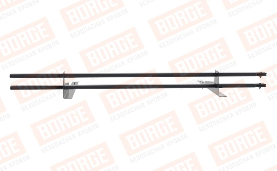 Снегозадержатель трубчатый Borge для гибкой черепицы оцинкованный RAL 7024, 1,5 м