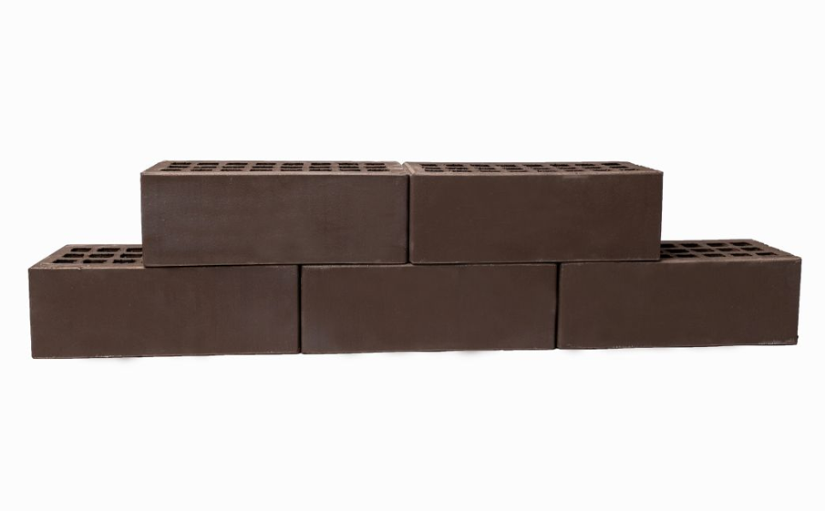 Кирпич облицовочный Губский КЗ, гладкий, коричневый, 250*120*88 мм