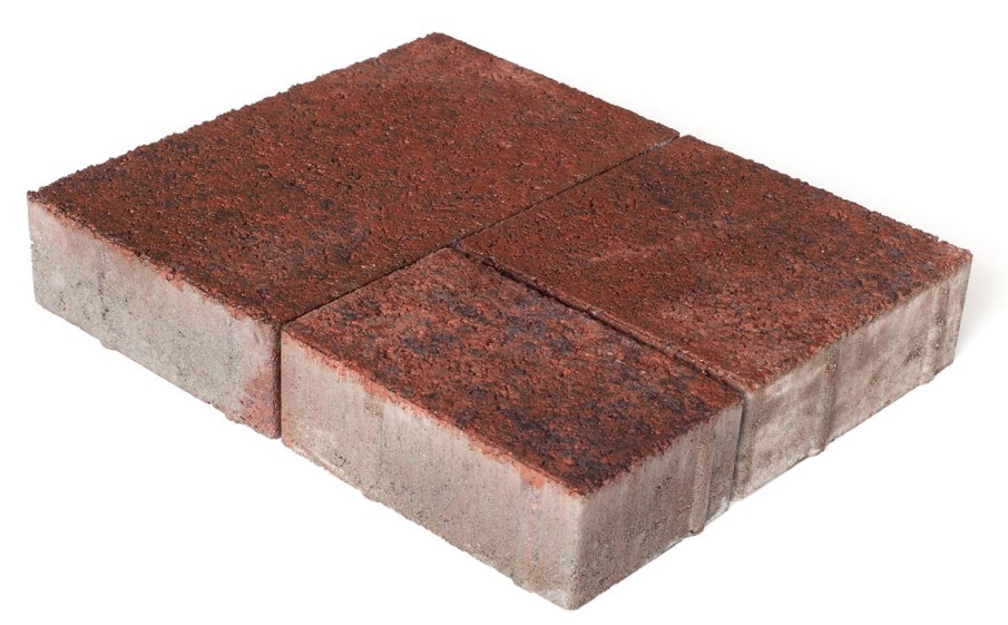 Плитка тротуарная Старый город Б.1.Фсм.8 листопад гранит клинкер, комплект 3 шт, толщина 80 мм