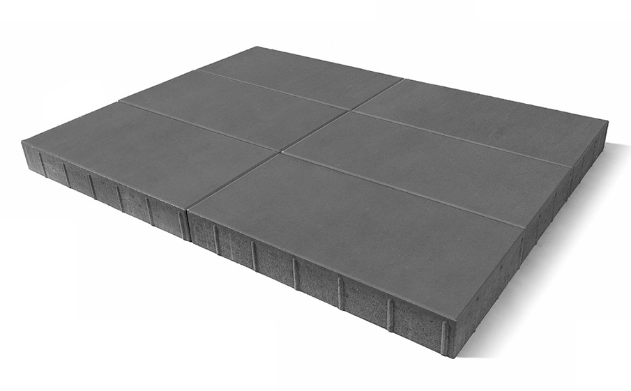 Плитка тротуарная BRAER Сити серый, 300*300*80 мм