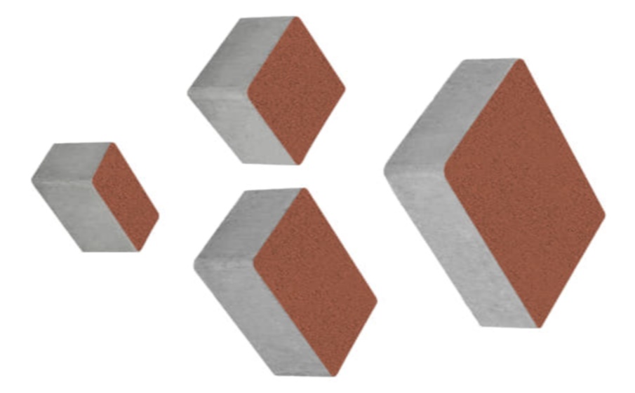 Плитка тротуарная Мюнхен Б.2.Фсм.6 стандарт гладкий красный, комплект 4 шт, толщина 60 мм