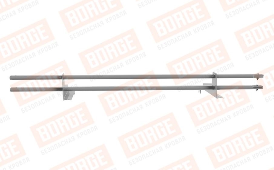 Снегозадержатель трубчатый Borge для черепичной кровли оцинкованный RAL 7004, 1,5 м