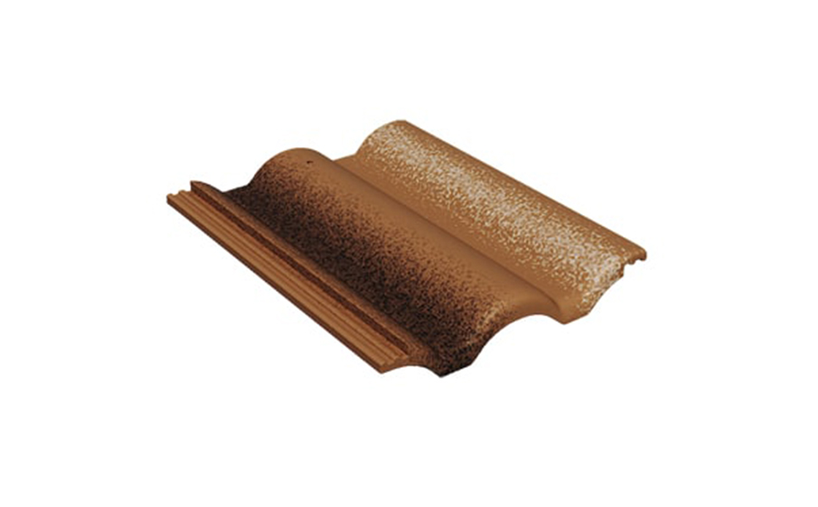 Цементно-песчаная черепица рядовая BRAAS Адриа коричневая