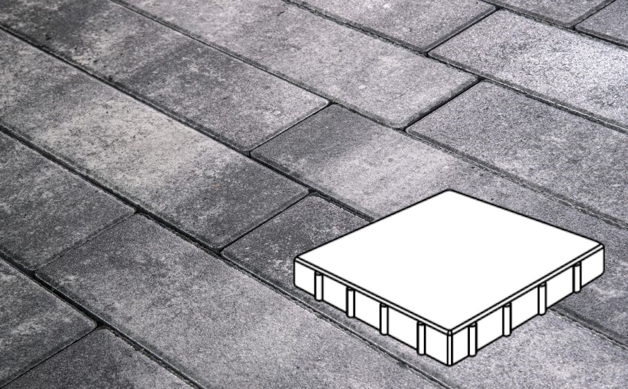 Плитка тротуарная Готика Natur, Квадрат Б.4.К.8, Скала, 400*400*80 мм