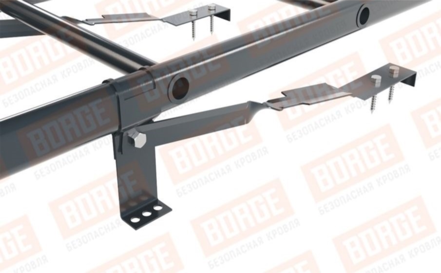 Лестница кровельная Borge для натуральной черепицы оцинкованная RAL 7016, 1,8 м