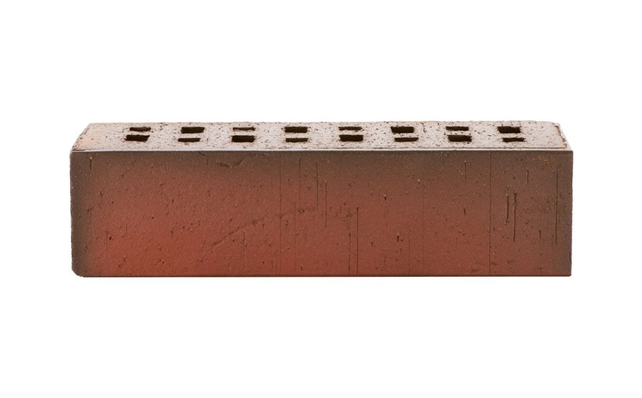 Кирпич клинкерный ЛСР Ричмонд красный флэш винтаж, 250*85*65 мм