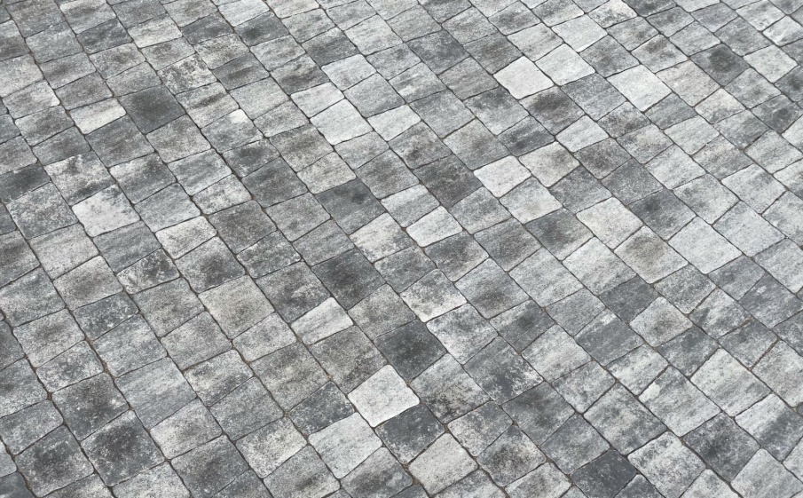 Плитка тротуарная Антик Б.3.А.6 листопад гладкий антрацит, комплект 5 шт, толщина 60 мм