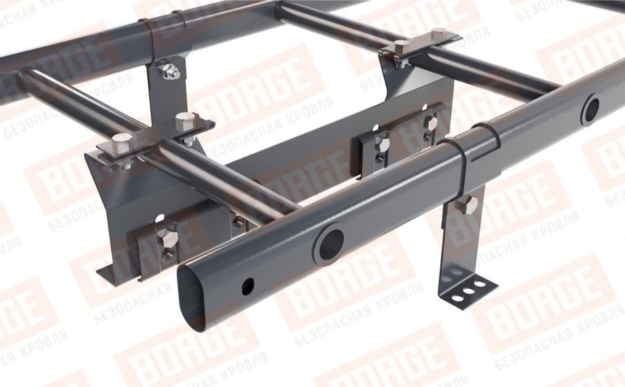 Лестница кровельная Borge для фальцевой кровли оцинкованная RAL 7024, 1,8 м