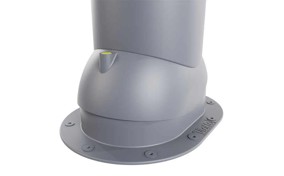 Роторная вентиляция Viotto для готовой мягкой и фальцевой кровли d=150 мм утепленная, RAL 7024 графит