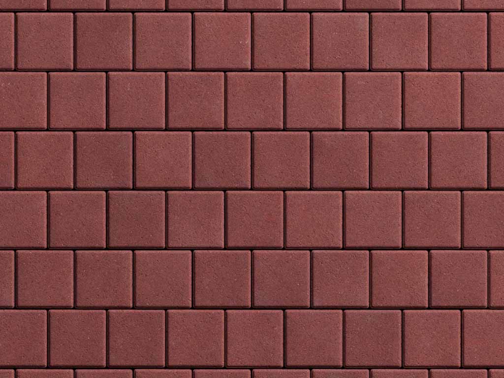 Плитка тротуарная Квадрат А.3.К.4 стандарт гладкий красный, 100*100*40 мм 