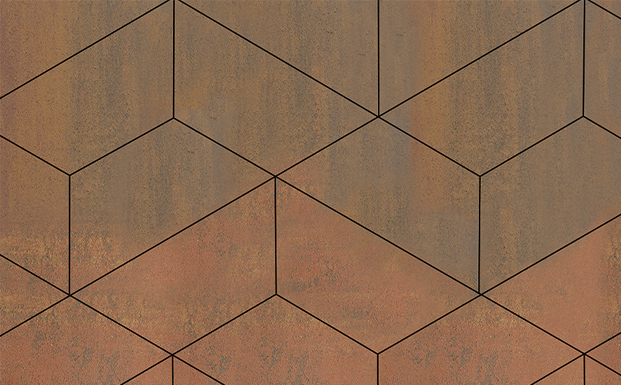 Плитка тротуарная Трапеция Б.1.Т.6 листопад гранит арабская ночь, 400*200*200*200*60 мм