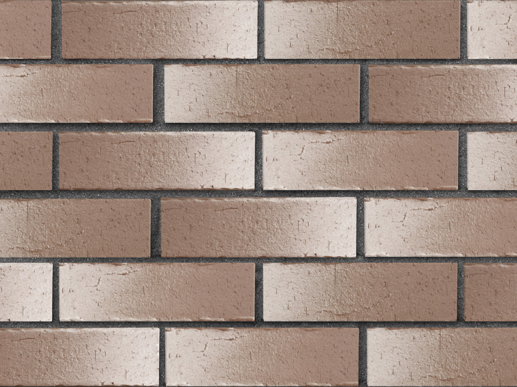 Кирпич клинкерный ЛСР Нарвик коричневый с белым ангоб винтаж, 250*85*65 мм