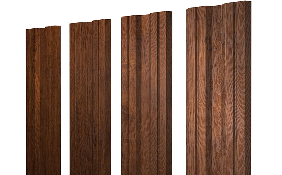 Штакетник Twin 0,4 Print Premium Golden Wood Fresh TwinColor