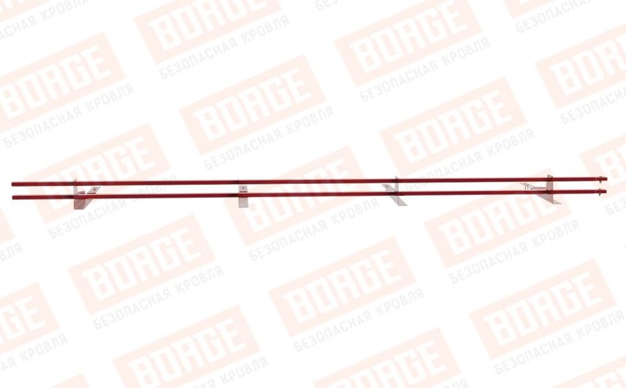 Снегозадержатель трубчатый Borge для кровли из композитной черепицы оцинкованный RAL 3003, 3 м