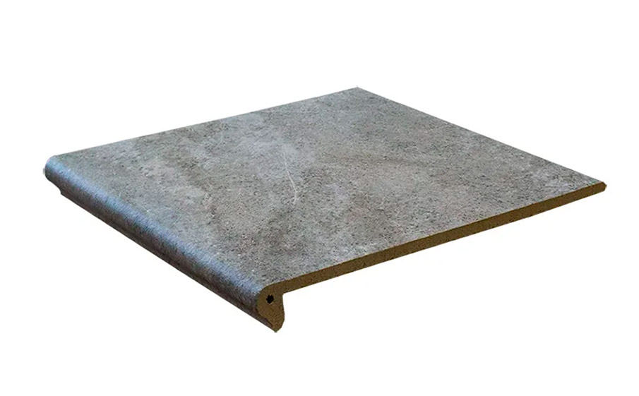 Клинкерная ступень-флорентинер Interbau Abell 274 серебристо-серый, 310*320*9,5 мм