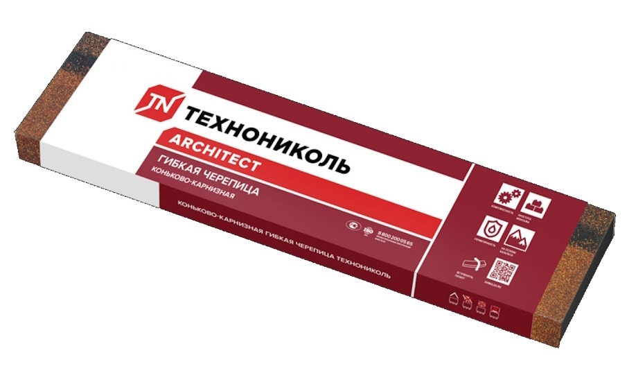 Коньково-карнизная черепица SHINGLAS Тополь