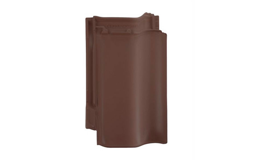 Керамическая рядовая черепица BRAAS Рубин 13V темно-коричневый ангоб