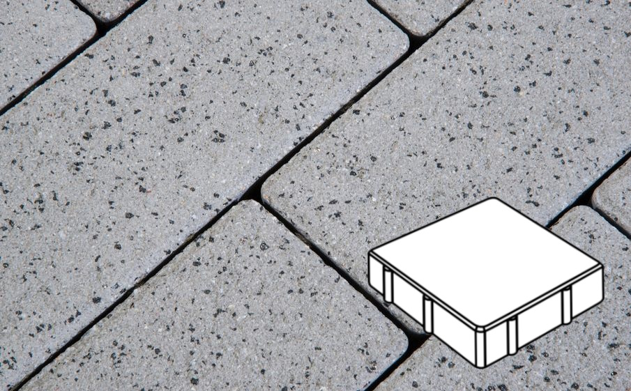 Плитка тротуарная Готика Granite FERRO, Квадрат В.2.К.8, Белла Уайт 200*200*80 мм