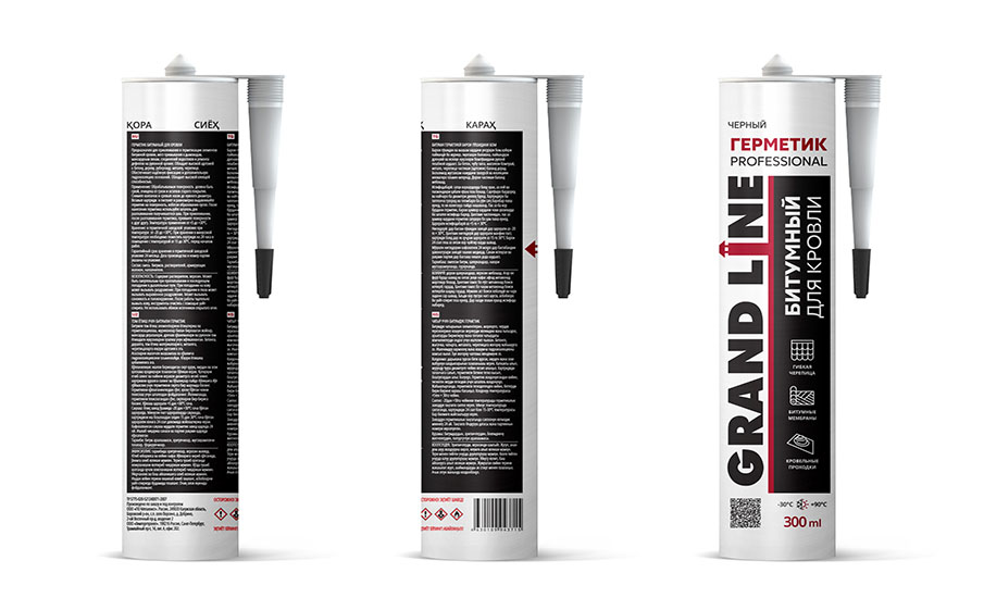 Герметик Grand Line Professional черный, 300 мл