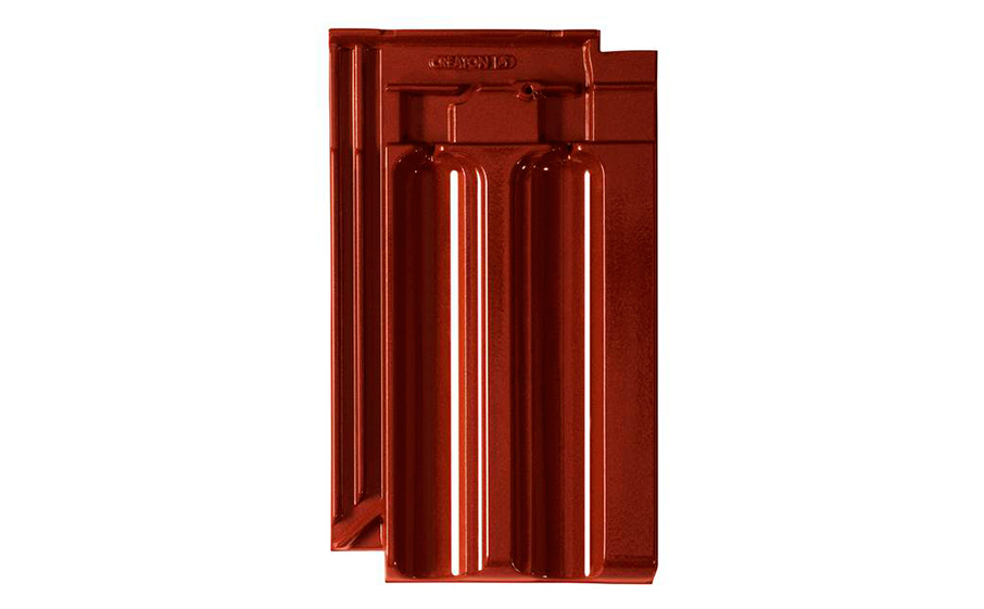 Керамическая черепица рядовая CREATON Ratio Hongeda Finesse красное вино глазурь