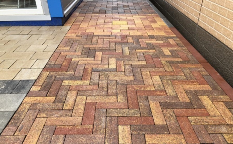 Плитка тротуарная Паркет Б.16.Псм.8 листопад гладкий арабская ночь, комплект 6 шт, толщина 80 мм