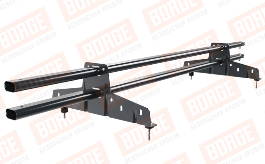 Снегозадержатель трубчатый Borge для кровли из металлочерепицы, профнастила, материалов на основе битума оцинкованный RAL 7016, 1,5 м