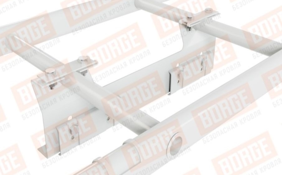 Лестница кровельная Borge для фальцевой кровли оцинкованная RAL 9003, 2,7 м