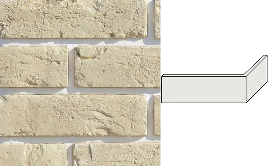 Декоративный кирпич Leonardo Stone угловой элемент Прованс 235/110*70*15 мм 051