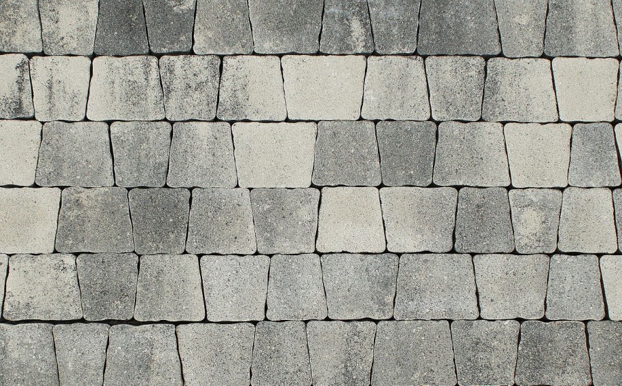 Плитка тротуарная Антик Б.3.А.6 листопад гладкий антрацит, комплект 5 шт, толщина 60 мм