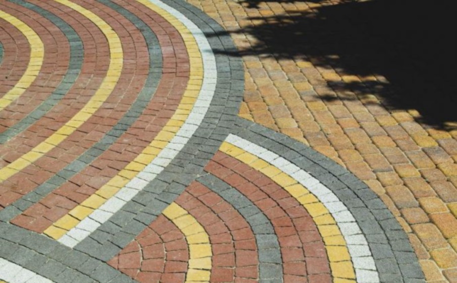 Плитка тротуарная Антик А.3.А.4 стандарт гладкий желтый, комплект 5 шт, толщина 40 мм