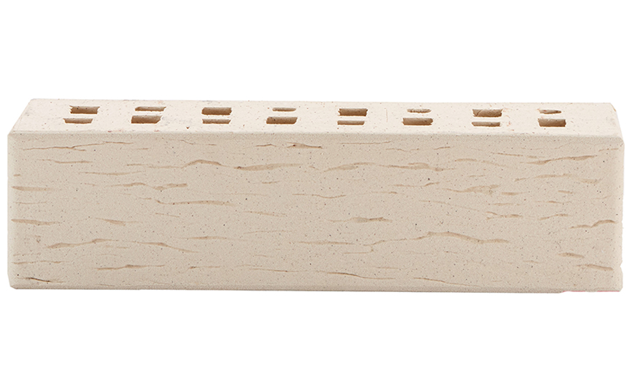 Кирпич клинкерный ЛСР Неаполь белый береста 250*85*65 мм