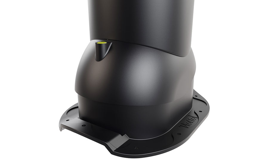 Роторная вентиляция Viotto для металлочерепицы Адаманте d=150 мм утепленная, RAL 9005 черный