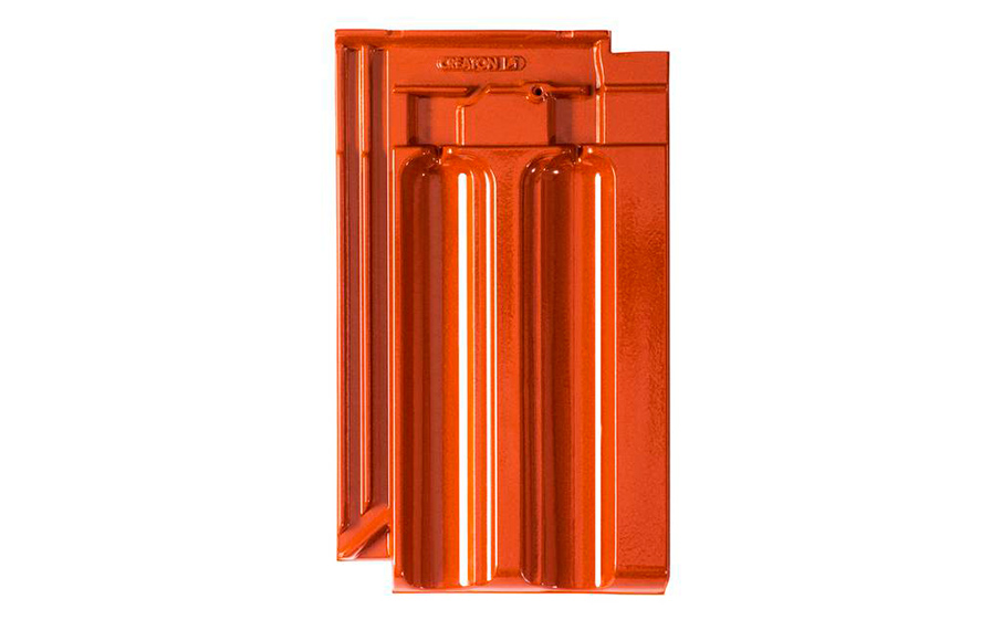 Керамическая черепица рядовая CREATON Ratio Hongeda Finesse красный глазурь