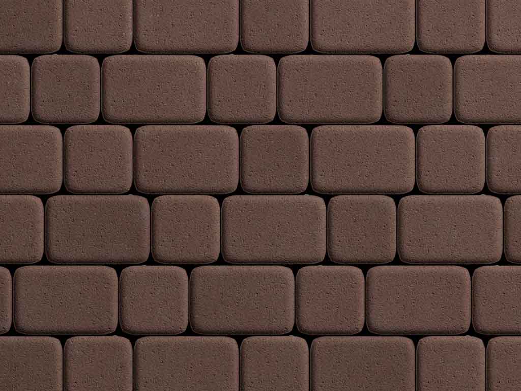 Плитка тротуарная Классико А.4.КО.4 стандарт гладкий коричневый, комплект 2 шт, толщина 40 мм