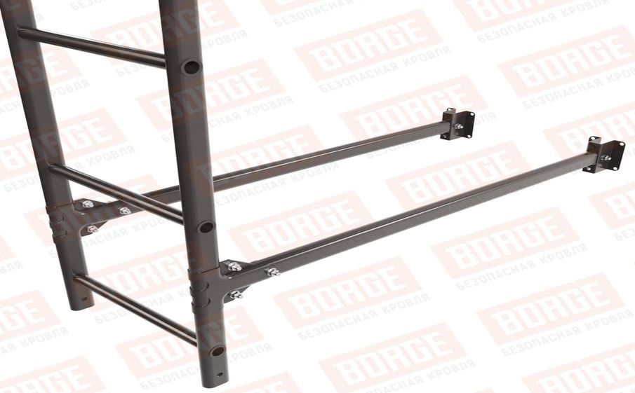 Лестница фасадная Borge (верхняя секция) оцинкованная RAL 8019, 1,8 м