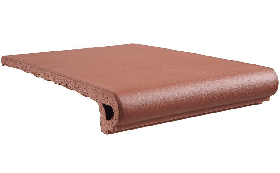 Клинкерная ступень-флорентинер Gres Aragon Cotto Rojo 330*325*18(53) мм